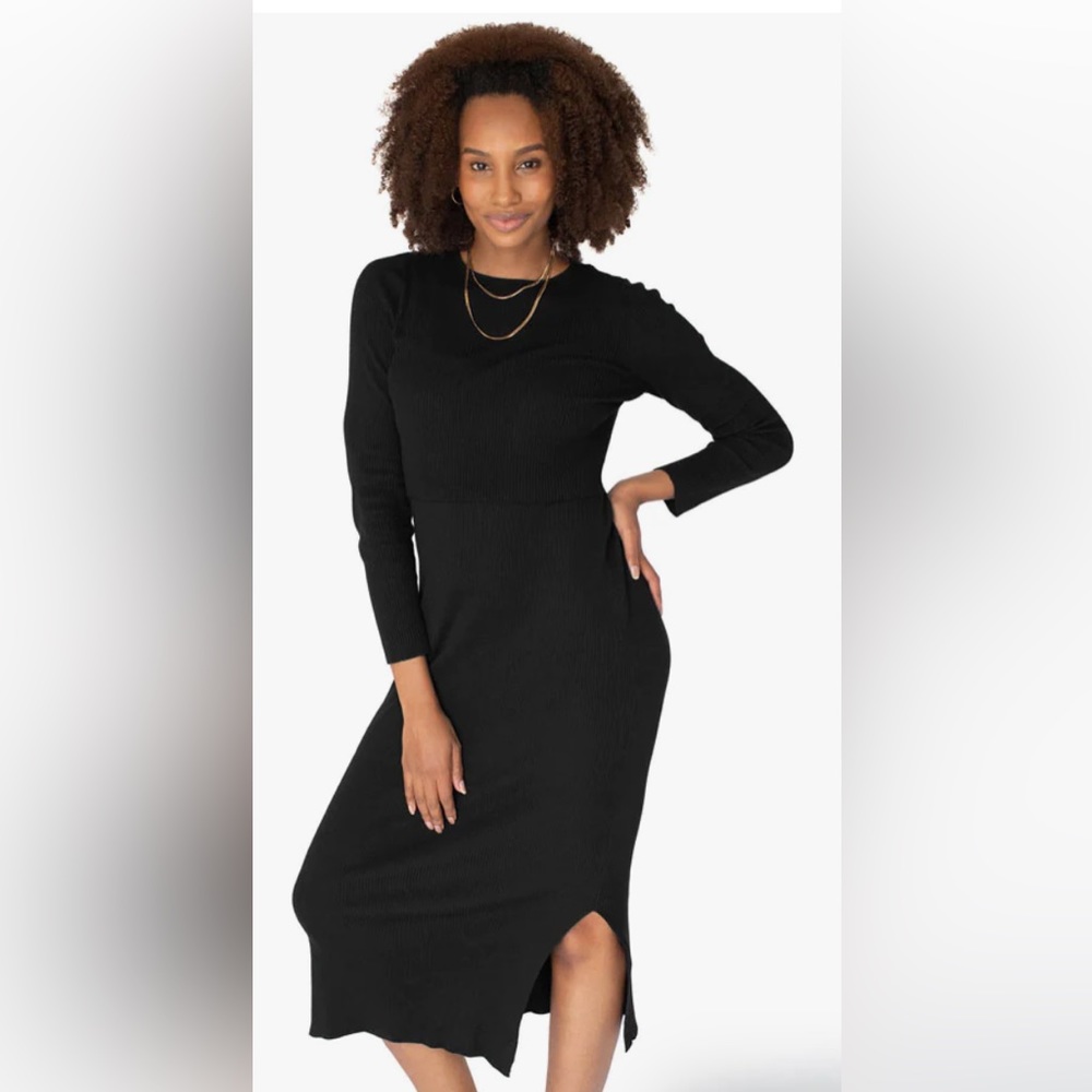 Kindred Bravely BNWOT 2-in-1 Nursing and Maternity Knit Midi Dress
